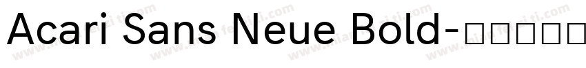 Acari Sans Neue Bold字体转换
